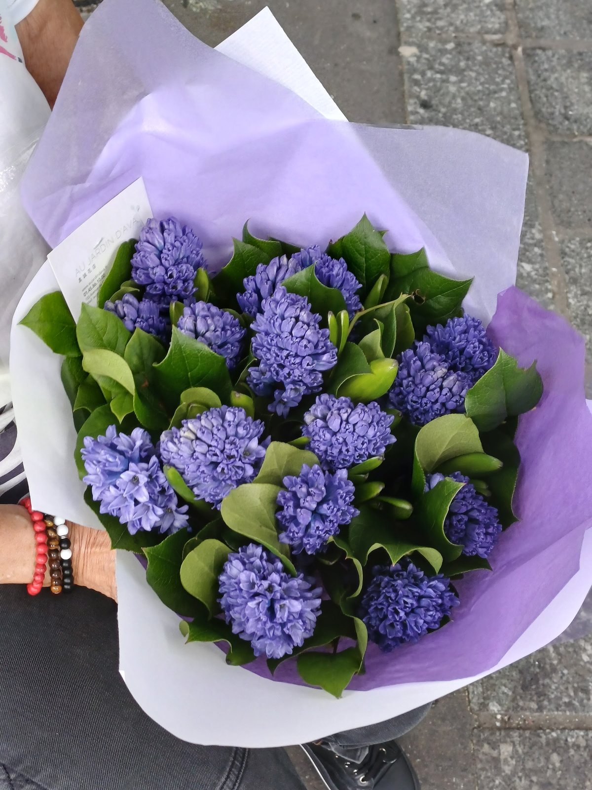 Bouquet de jacinthes bleues